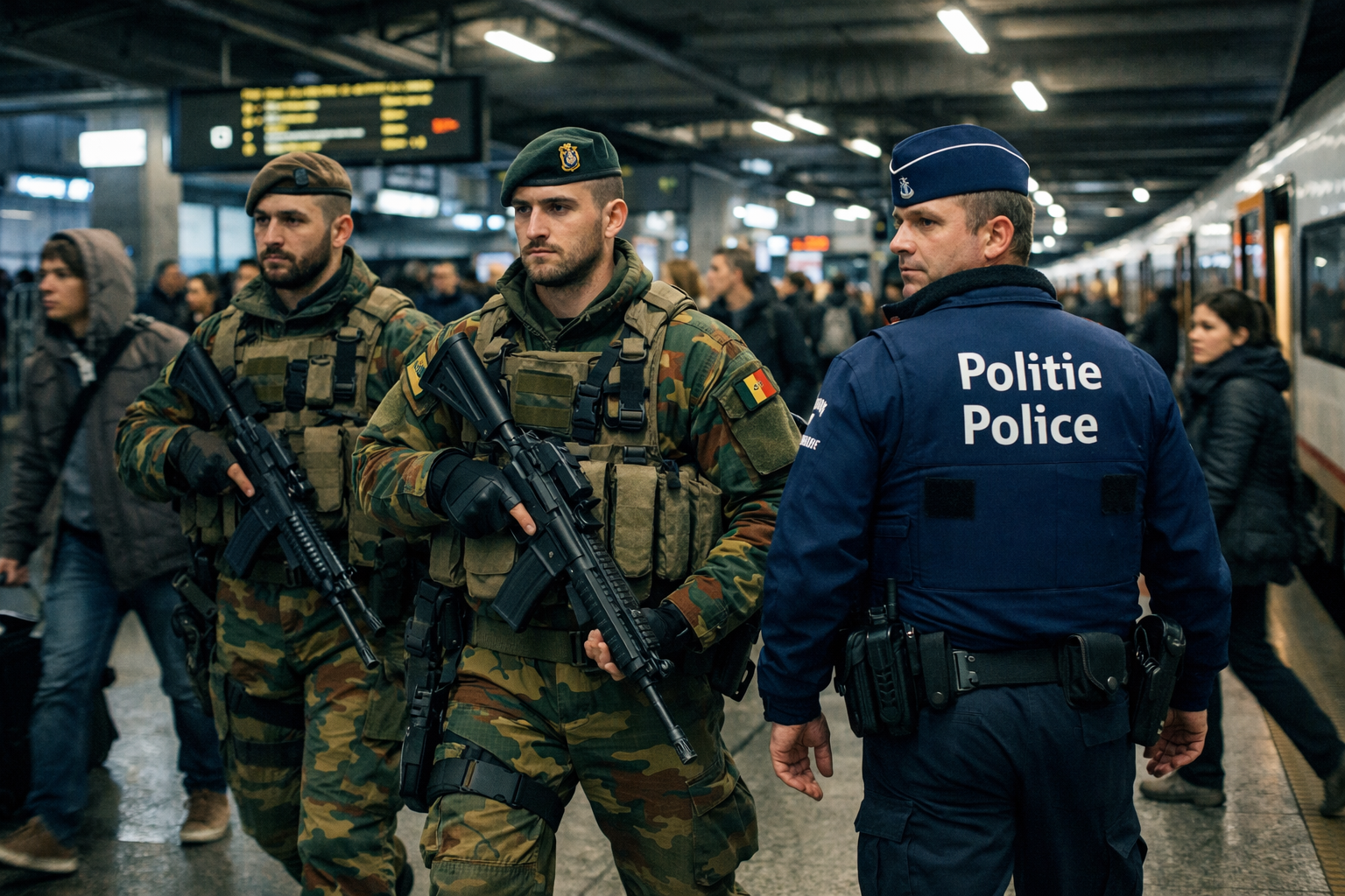 🇧🇪 Operațiune fără precedent: Armata belgiană patrulează în gări și stații de metrou din Bruxelles pentru a combate traficul de droguri