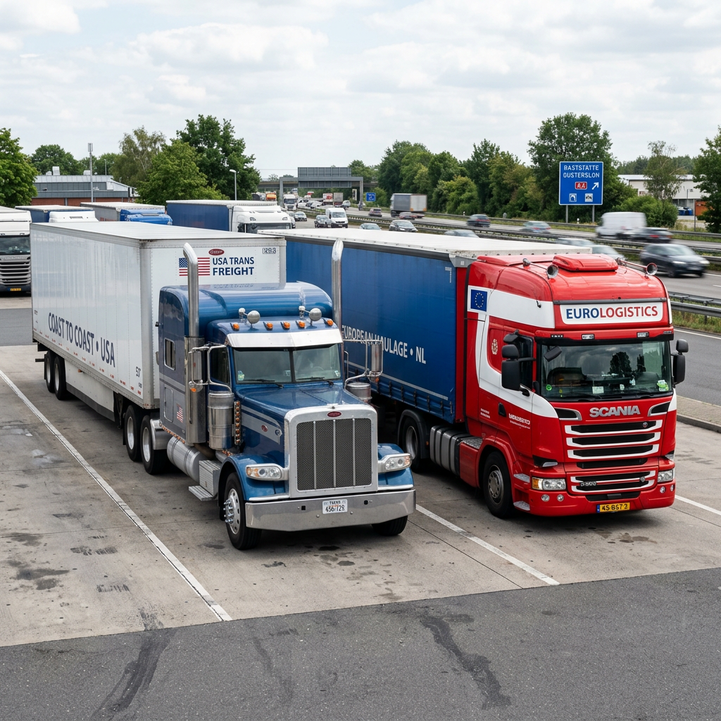 🇺🇸🇪🇺 Waarom hebben Amerikaanse vrachtwagens een lange neus, terwijl Europese vrachtwagens een cabine-over-motor hebben? Het spectaculaire verhaal van een transatlantisch verschil
