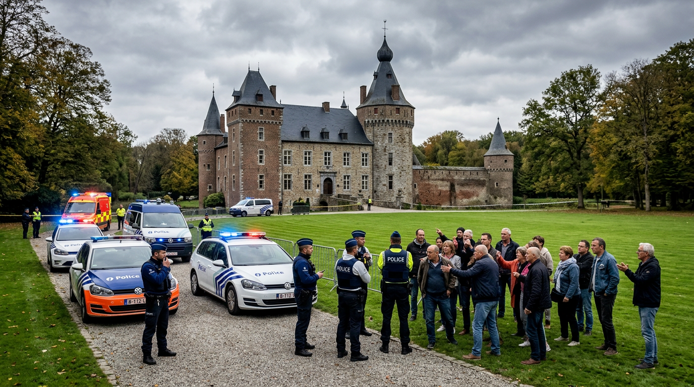 🇧🇪 Cientos de trabajadores de temporada evacuados de los terrenos de un castillo en Sint-Truiden tras el tercer latido en una semana. Alojamiento ilegal para 300 personas, en un lugar de lujo